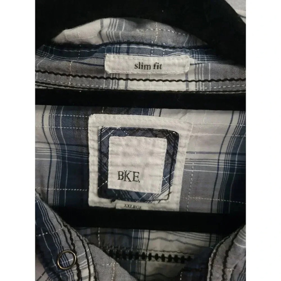 BKE Buckle Shirt Mens Button Up Western Plaid Long Sleeve SZ 2xl 100% COTTON - Picture 2 of 10